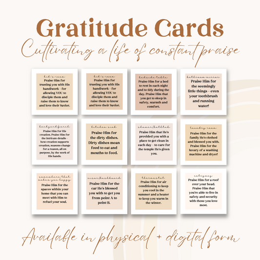 Gratitude Cards | Calm Neutrals | Digital Download