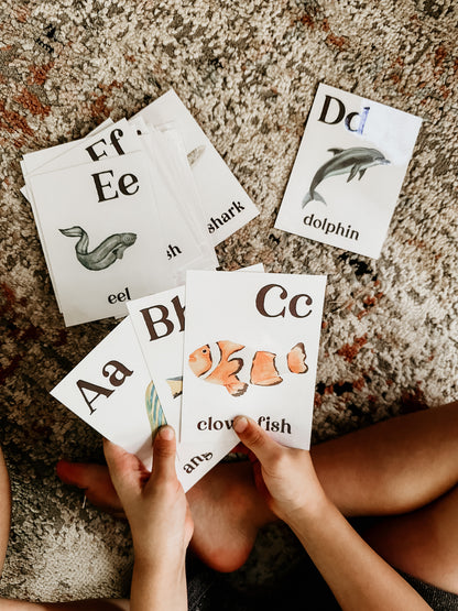 Ocean Alphabet Flash Cards | Digital Download
